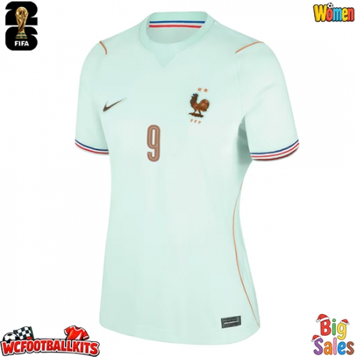 France Marcus Thuram #9 Replica Away Stadium Shirt for Women World Cup 2026 Short Sleeve